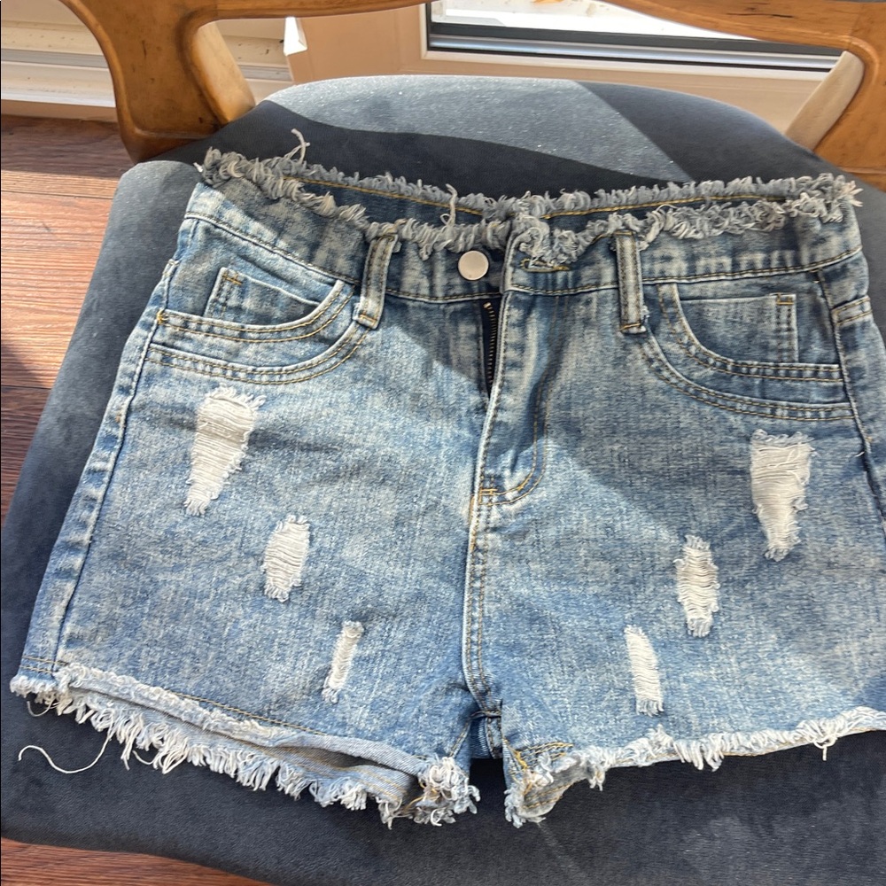 Denim Distressed Women Shorts